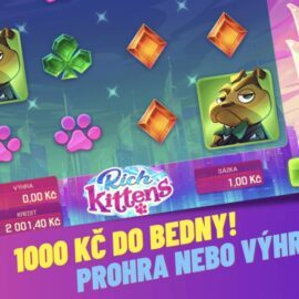 Boucháme automat Rich Kittens za 1 000 Kč! Zdvojnásobíme je?
